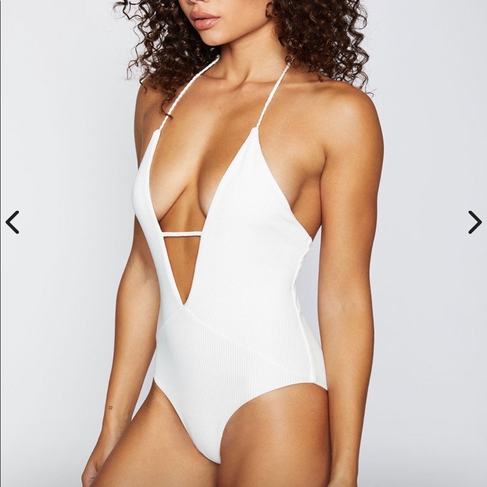 Frankie’s one piece white bikini